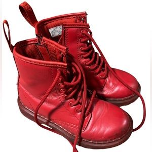 Red Dr. Martens Boots Doc Marten Martin Martins